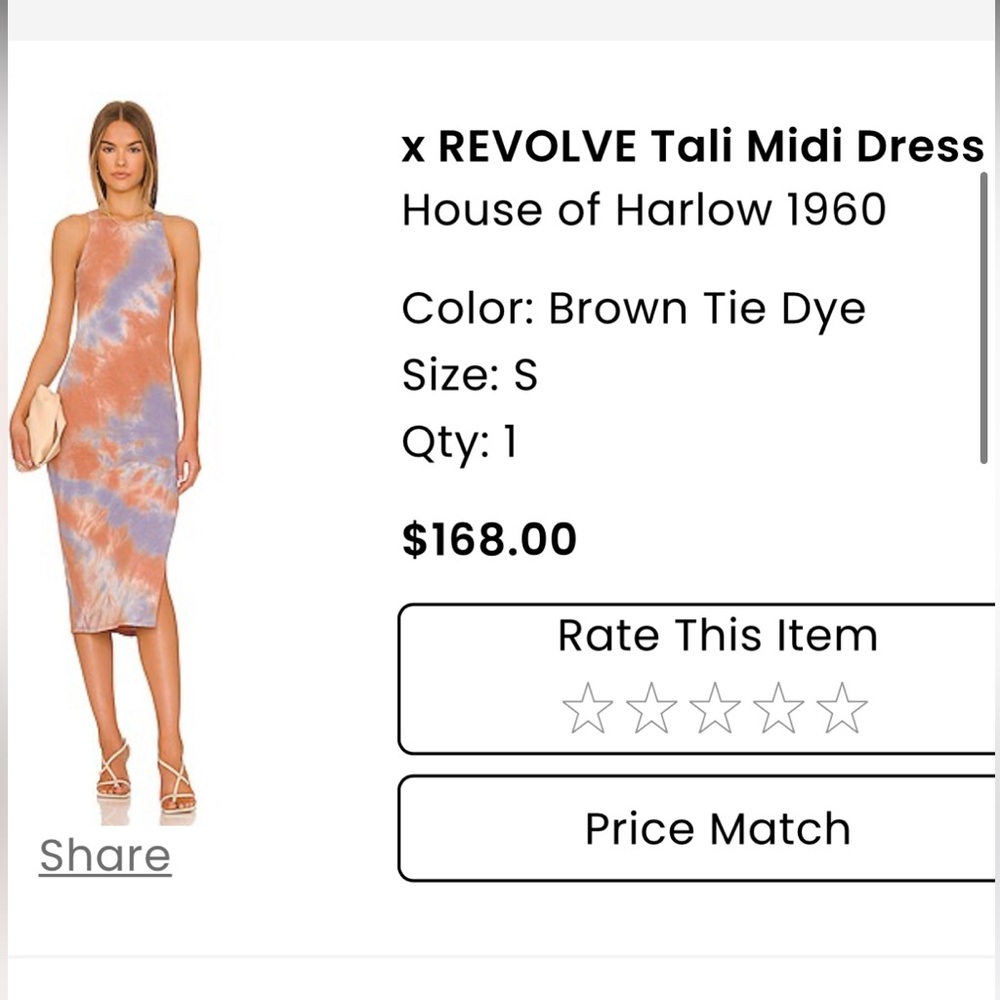 House of Harlow 1960 x REVOLVE Tali Midi Dress - GREEN Tie Dye